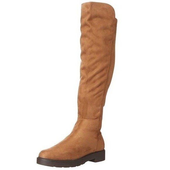 Nine West Women 7.5 M Dark Natural Brown Tread Over The Knee Riding Boots NIBHL1 - Picture 1 of 6